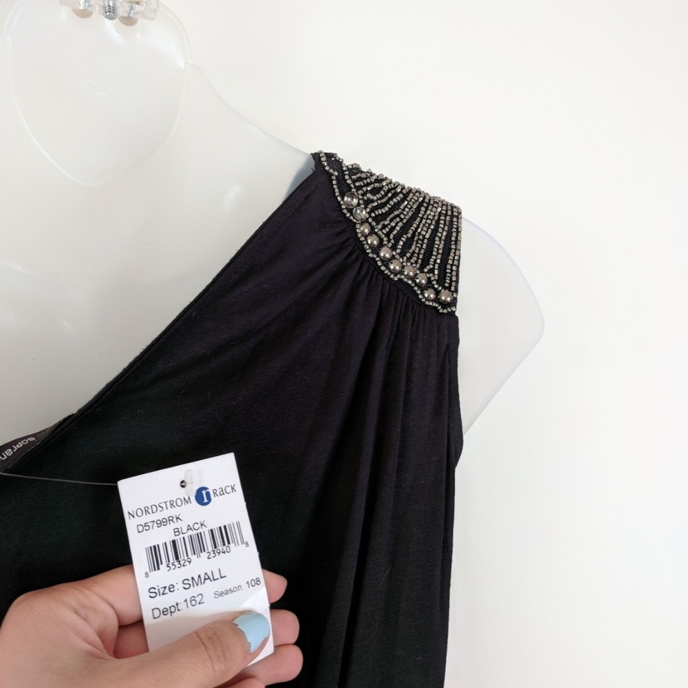 NWT Soprano One shoulder dress beaded - Picture 2 of 5